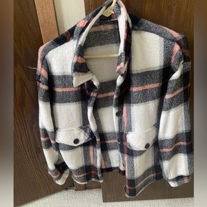 Fuzzy shacket. Worn once. Size small